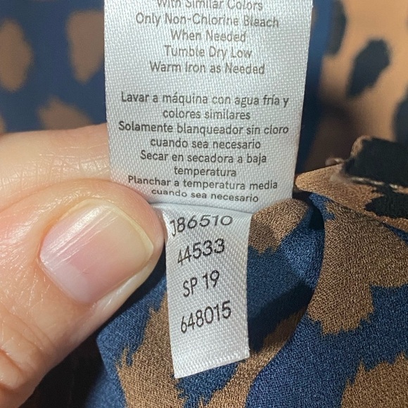 Venus Two Tone Leopard Print Blouse Medium - Picture 3 of 6